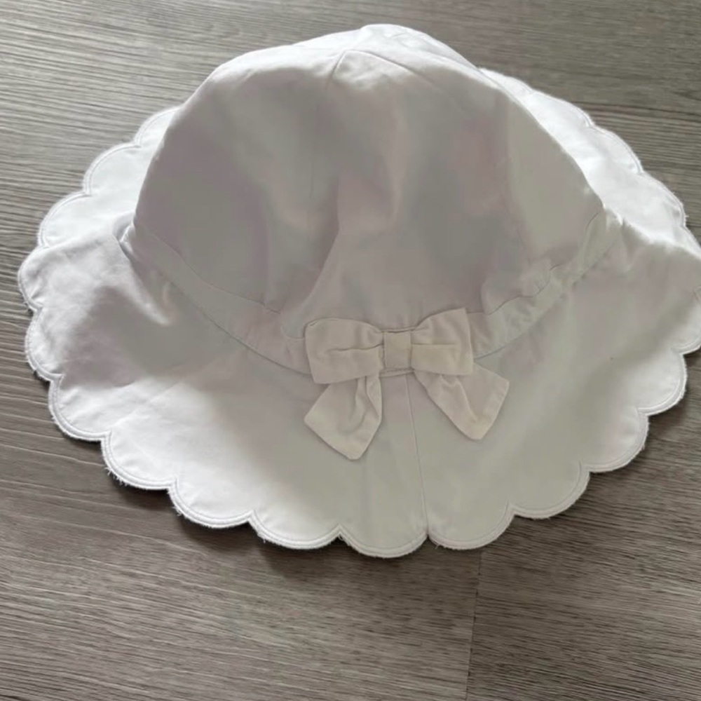 Janie and Jack Scalloped Kids Sun Hat 4 to 5